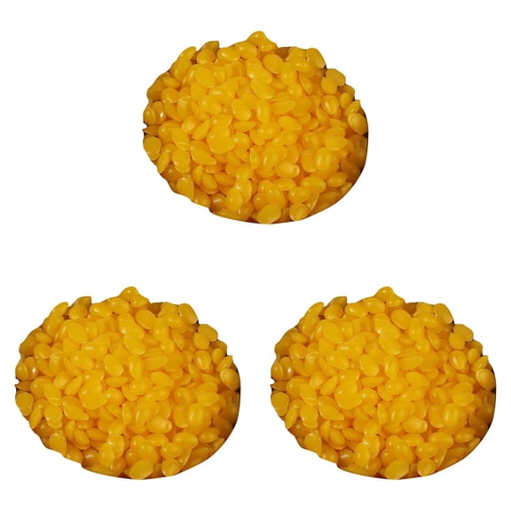 Pure Yellow Beeswax, 50g Natural Beeswax for DIY Candle Making, Lipstick, Balm, and Cosmetic Crafting, Handmade Soap and Skin Care Project Supplies,3pc