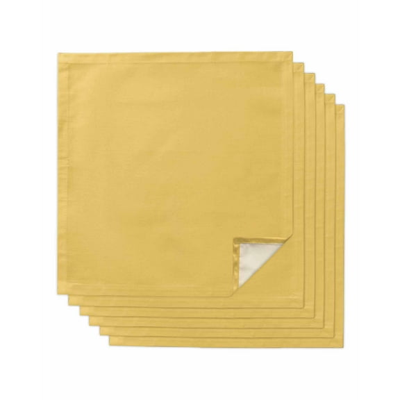 Pure Yellow Cloth Napkins Washable Set of 6, Simple Solid Color Reusable Dinner Table Napkins Cloth Bulk for Weddings Kitchen Restaurants Hotel Events Parties 20 x 20 Inch