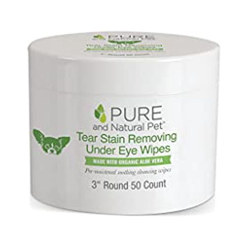 Pure and Natural Pet Tear Stain Removing Under Eye Wipes 50ct