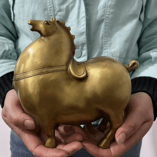 Pure copper large copper collects beautiful fat horse statues crafts,copper crafts,fat horse animal desktop art decoration,Crafts Ornamental