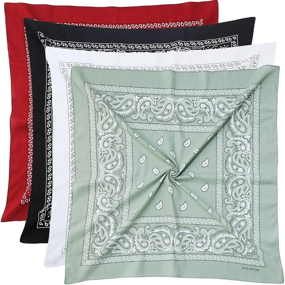 Pure cotton, large bandanas for men and women, multi-purpose bandanas, square bandanas