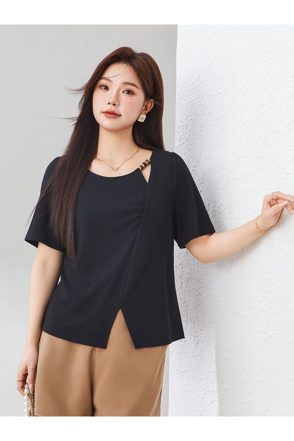 Pure desire irregular foreign style knitted sweater