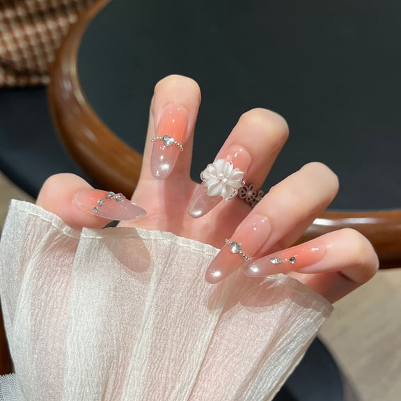 Pure handmade three-dimensional pinching flower cat's eye special nail piece, pure desire wind explosion, hand-worn nail fake nails can be wholesale