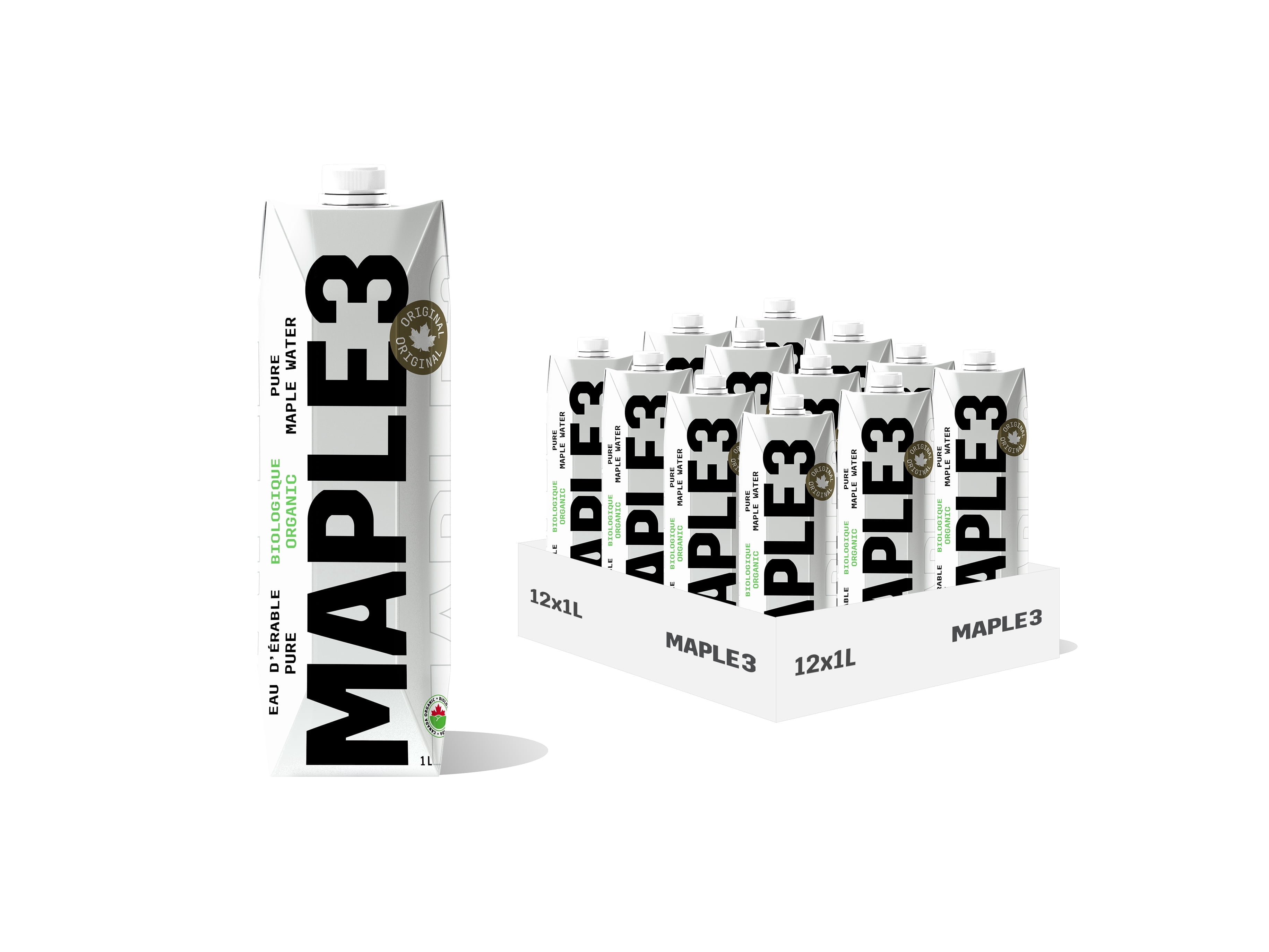 Pure organic Maple water 12 X 1L (33.8 oz)