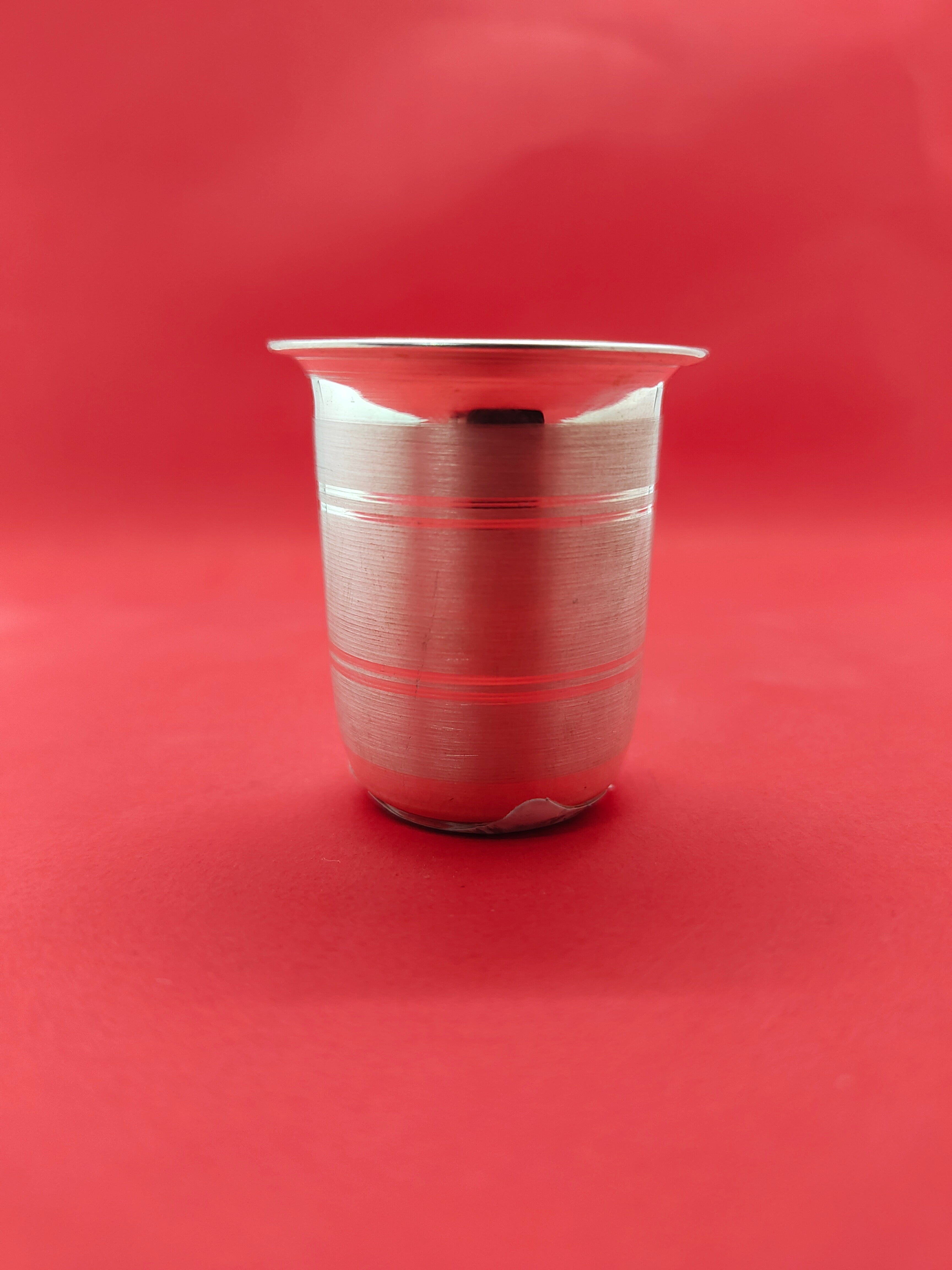 Pure silver handmade water milk glass, silver tumbler, silver water