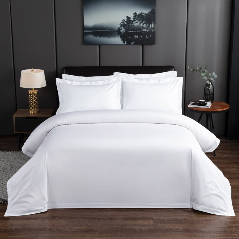 Pure white bed sheets, duvet covers, hotel four piece set