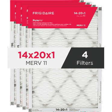 PureAir® 14" x 20" x 1" MERV 11 Premium Allergen Air Filter - 4 Pack