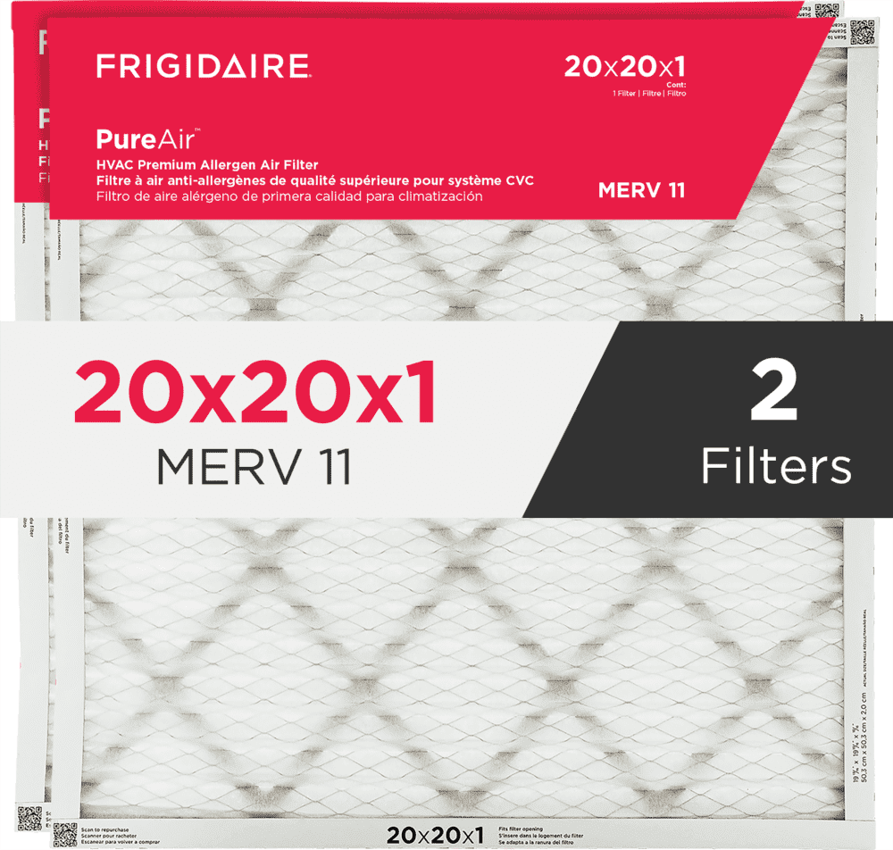 PureAir® 20" x 20" x 1" MERV 11 Premium Allergen Air Filter - 2 Pack