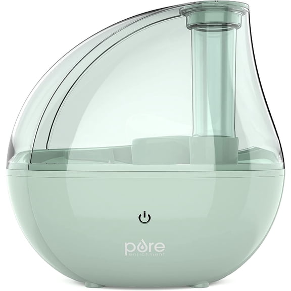 PureBaby Ultrasonic l Mist & Soft Glow Night Light, Whisper-Quiet and Ideal for Baby Nurseries & Kids Bedrooms to Relieve Congestion, Colds, & Coughs (Whisper Green)