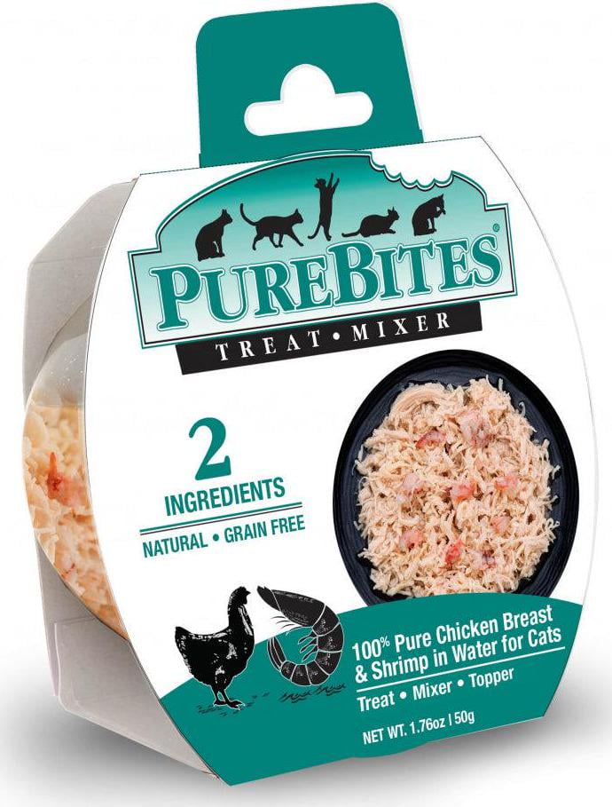 PureBites Mixers Chicken Breast & Wild Ocean Shrimp in Water Cat Food Topper Treat PureBites Mixers Chicken Breast & Wild Ocean Shrimp in Water Cat Food Topper Treat
