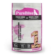 PureBites Salmon Freeze Dried Dog Treats, 1 Ingredient, Made in USA, 2.47oz