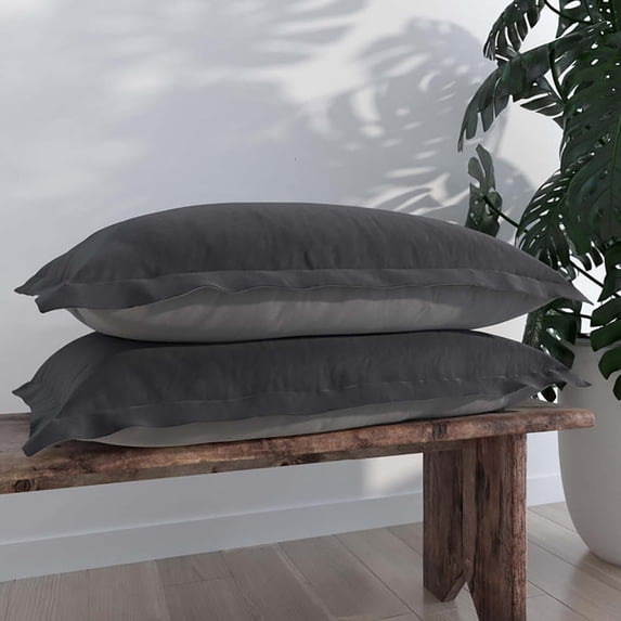 PureCare Dual Sided Reversible Soft Touch/Bamboo Sham Set King Pillow with Tencel ™ Lyocell Modal Fibers and Lush Bamboo - 20" x 36"