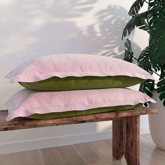 PureCare Dual Sided Reversible Soft Touch/Bamboo Sham Set King Pillow with Tencel ™ Lyocell Modal Fibers and Lush Bamboo - 20" x 36"
