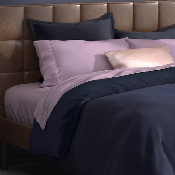 PureCare Dual Sided Reversible Soft Touch/Bamboo Sham Set King Pillow with Tencel ™ Lyocell Modal Fibers and Lush Bamboo - 20" x 36"