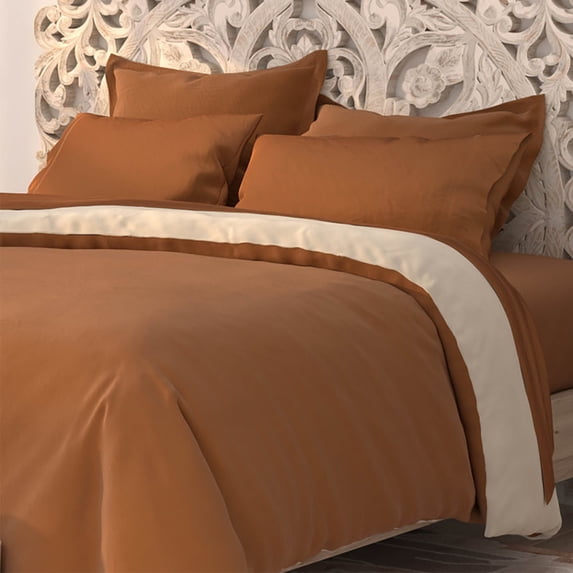 PureCare Dual Sided Reversible Soft Touch/Bamboo Sham Set Queen Pillow with Tencel ™ Lyocell Modal Fibers and Lush Bamboo - 20" x 30"