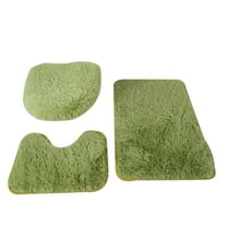 PureCasa 3-Piece Bathroom Carpet, Super Soft Non Slip Bathtub Carpet Absorbent Washable Plush Toilet Rug and Bath Rug Set for Bathroom Floor