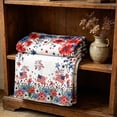 thumbnail image 1 of PureCasa 4th of July Floral Blanket, Flowers Patriotic Independence Day Print Soft Warm Throw Blankets American Flag Throw Blanket for Home Sofa Bed Holiday Decoration, 1 of 9