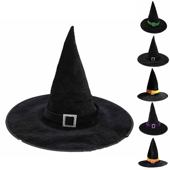 PureCasa Children's Witch Hat Halloween Wear Accessory with Wide Brim for Festive Occasions And Dress Up Party, Carnival, Stage Show