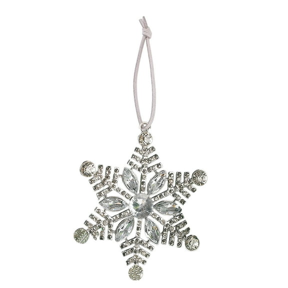 PureCasa Christmas Metal Snowflake Ornaments, Glitter Hanging Snow Flakes for Indoor Winter Christmas Tree Wonderland Decor