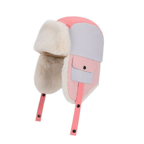 PureCasa Kids Winter Trappers Hat Toddler Winter Outdoor Windproof Ski Cap Ear Flap Chin Strap Snow Warmth Ear-Protecting Hat for Children