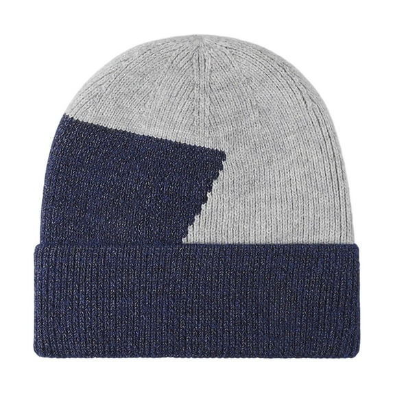 PureCasa Knit Skull Cap Unisex Warm Stocking Hats for Men Women Fashion Color Block Winter Beanie Hat Cuffed Hat for Running Cycling Snow Ski Beanie
