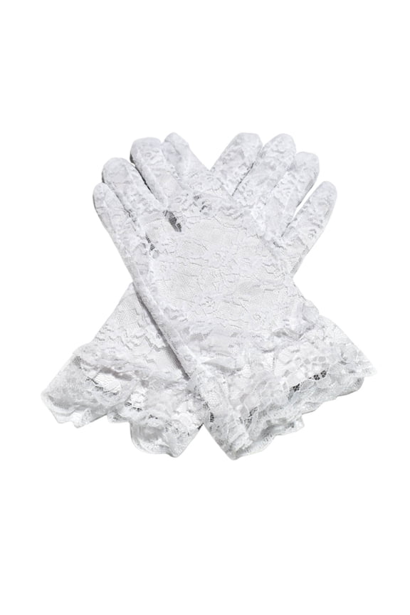 Lace Gloves for Women Breathable Sun Protection Gloves Elegant Tea Party Opera Gloves for Wedding Dinner Dance Party Decorations