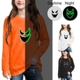 thumbnail image 1 of PureCasa Long Sleeve Tops for Kids 3-12 Years Long Sleeve Halloween Cute Noctilucent Print Loose Comfortable T-Shirt Crewneck Pullover Top, 1 of 10