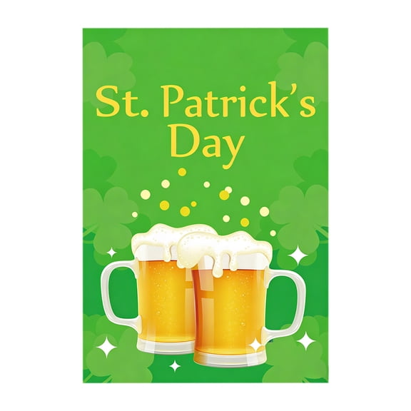 PureCasa St. Patrick's Day Garden Flag 12x18 Inch Outdoor Festival Decorative Love Heart Tree Rustic Anniversary Wedding Yard Outdoor Flag