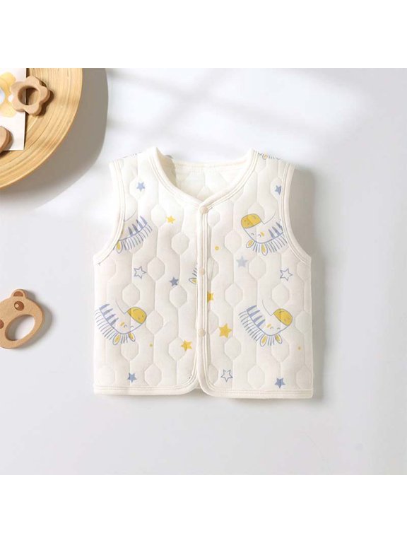 Toddlers Cute Vest for 3 Months-3 Years Girls&Boys Warm Breathable Soft & Lightweight Baby Vest for Spring Fall Clothes