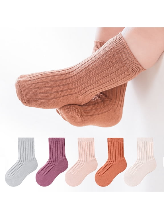 Unisex Baby Socks Solid Color Breathable Soft Cotton Indoor Socks Ankle Socks for Baby Boys And Girls