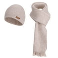 thumbnail image 1 of PureCasa Winter Beanie Hat Scarf Set for Women, Winter Beanie for Cold Weather, Soft Thermal Hand Warmer, Easy To Wear, Cold Clothing, 1 of 6