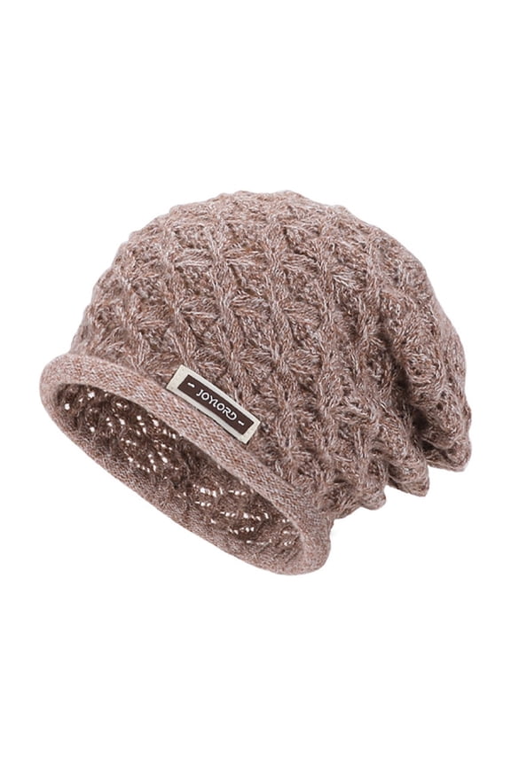 Winter Soft Hat for Women Soft Knit Winter Warm Knitted Woolen Hat Cutout Lightweight Slouchy Crochet Beret Beanie Hat