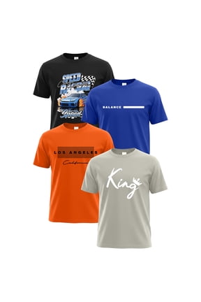 4 Pack Boys T Shirts Short Sleeve Crewneck Graphic Tees Set for Big Boys Summer Clothes