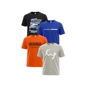 PureChapter 4 Pack Boys T Shirts Short Sleeve Crewneck Graphic Tees Set for Big Boys Summer Clothes