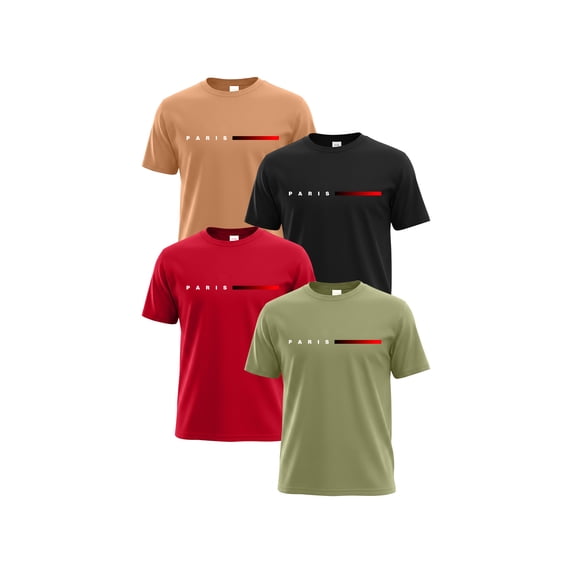 PureChapter 4 Pack Boys T Shirts Short Sleeve Crewneck Graphic Tees Set for Big Boys Summer Clothes