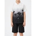 thumbnail image 1 of PureChapter Boys' Clothing Sets Boys Summer Outfits Hawaiian Short Sleeve Shirts Matching Shorts 2-Piece for Beach Vacation, 1 of 7