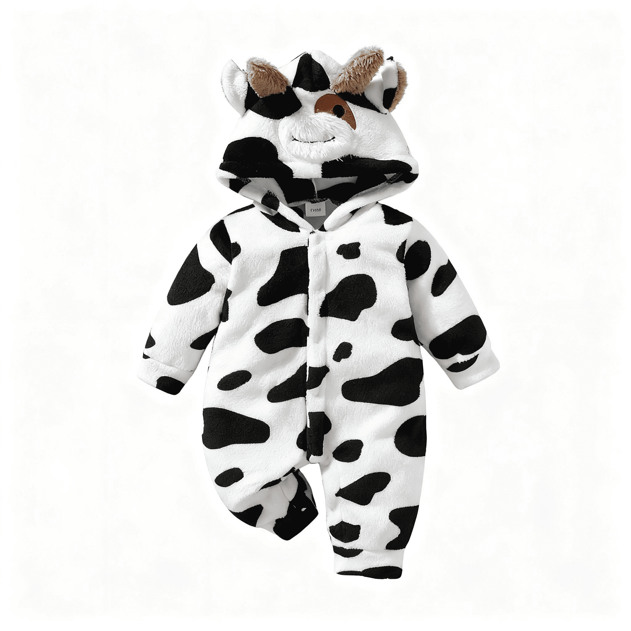 PureChapter Cute Milk Cow Pattern Baby Hooded Romper, Soft Long Sleeve One-Piece Jumpsuit for Newborn Infant - Walmart.com