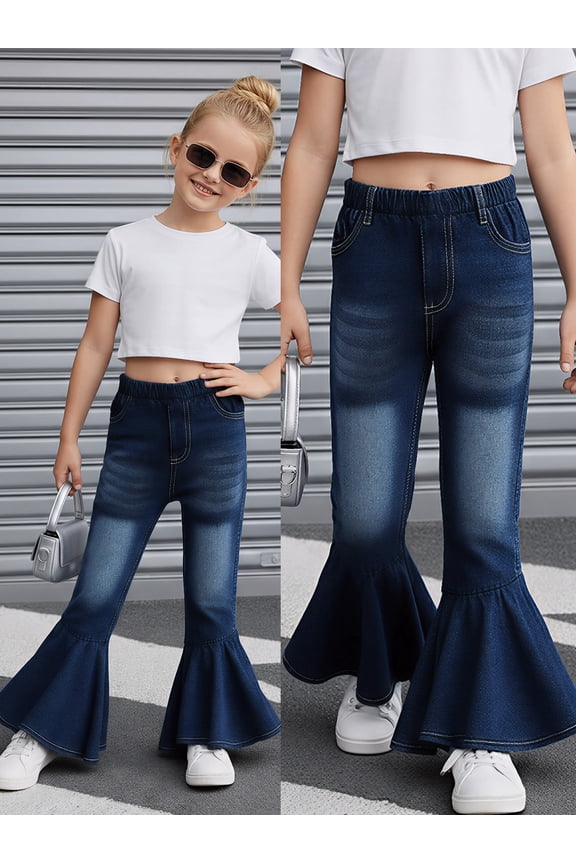 Girls Bell-Bottom Jeans,Sizes 4-7