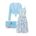 thumbnail image 1 of PureChapter Girls Clothes Floral Cami Dress with Knit Cardigan Summer Girls 2 Piece Outfit for 8-12Y, 1 of 8