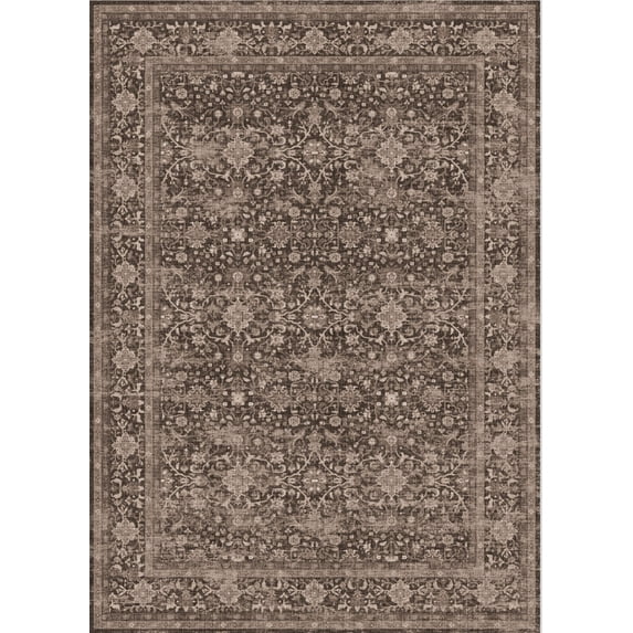 PureCozy 10'x12' Large Area Rugs for Living Room Bedroom Dining Room Farmhouse Office Oriental Rugs Non Slip Vintage Traditional Brown Rugs Carpets, Red Brown