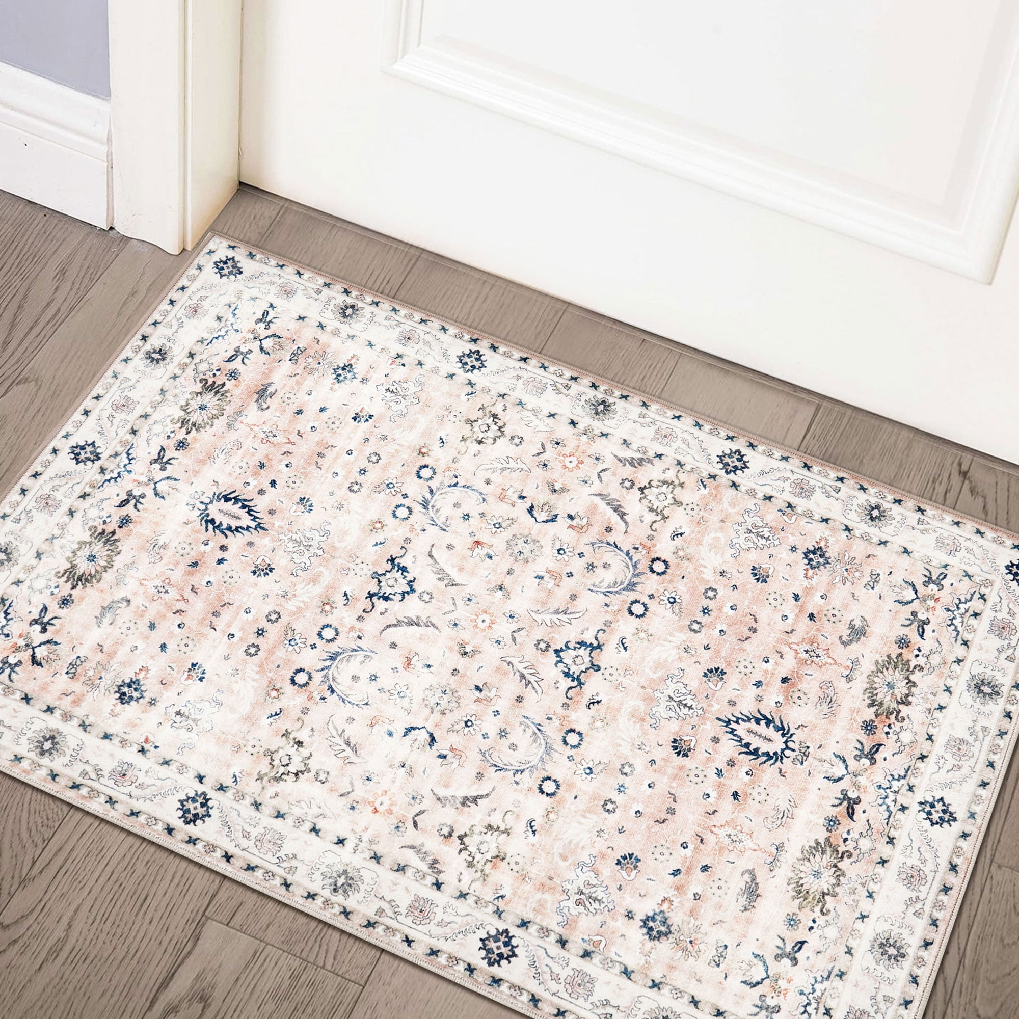 PureCozy 2'x3' Pink Small Area Rugs indoor Doormats Entrance Entryway