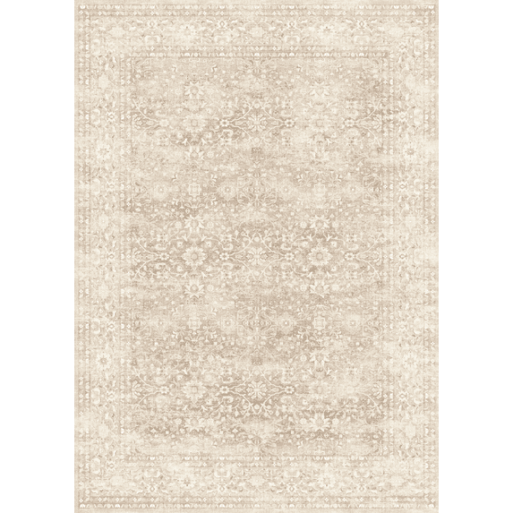 PureCozy 2'x6' Runner Rugs for Hallway Entrance Bedroom Entryway Kitchen Non Slip Oriental Washable Traditional Vintage Beige Runner Rugs, Beige