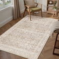 thumbnail image 1 of PureCozy 3'x5' Area Rugs for Entryway Entrance Kitchen Bedroom Office Rugs Washable Non Slip Oriental Vintage Traditional Distressed Beige Throw Rugs, Beige, 1 of 5
