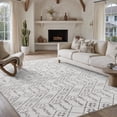 thumbnail image 1 of PureCozy 8'x10' Area Rugs for Entryway Entrance Kitchen Bedroom Office Rugs Boho Moroccan Soft Shag Non Slip Checkered Large Washable Rugs, Gray, 1 of 5