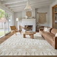 thumbnail image 1 of PureCozy 8'x10' Area Rugs for Entryway Entrance Kitchen Bedroom Office Rugs Boho Moroccan Soft Shag Non Slip Checkered Large Washable Rugs, Yellow, 1 of 5