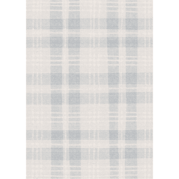 PureCozy 8'x10' Large Area Rugs for Living Room Bedroom Dining Room Farmhouse Office Plaid Non-Slip Washable Modern Geometirc Contemporary Blue Checkered Rugs Carpets, Blue