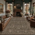 thumbnail image 1 of PureCozy 9'x12' Area Rugs for Living Room Bedroom Dining Room Farmhouse Office Oriental Rugs Non Slip Vintage Traditional Large Brown Rugs Carpets, Red Brown, 1 of 5