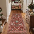 thumbnail image 1 of PureCozy Christmas Red Runner Rug 2'x6' for Hallway, Small Kitchen Bathroom Rugs for Living Room Washable Soft Non-Slip Xmas Santa Claus Christmas Tree Door Mat Carpet for Winter Hoilday Decor, 1 of 5