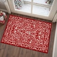 thumbnail image 1 of PureCozy Christmas Rug 2'x3' for Entryway, Small Kitchen Bathroom Red Rugs for Living Room Washable Soft Non-Slip Xmas Door Mat for Winter Hoilday Decor, Red, 1 of 5
