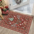 thumbnail image 1 of PureCozy Christmas Rug 2'x3' for Entryway, Small Kitchen Bathroom Red Rugs for Living Room Washable Soft Non-Slip Xmas Door Mat for Winter Hoilday Decor, Red, 1 of 5